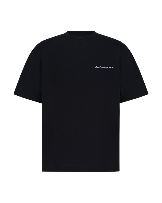 Black Oversized T - Side Logo