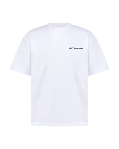White Oversized T - Side Logo