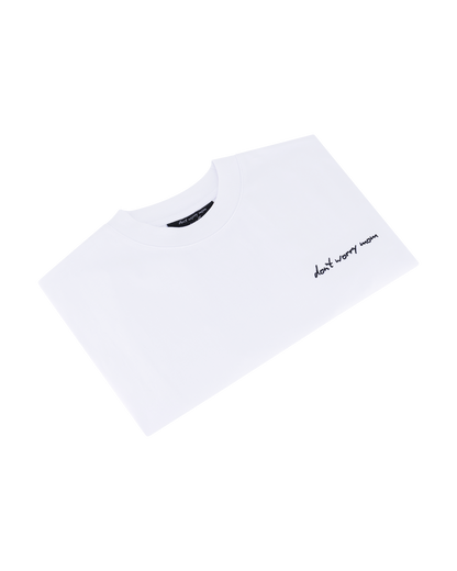 White Oversized T - Side Logo